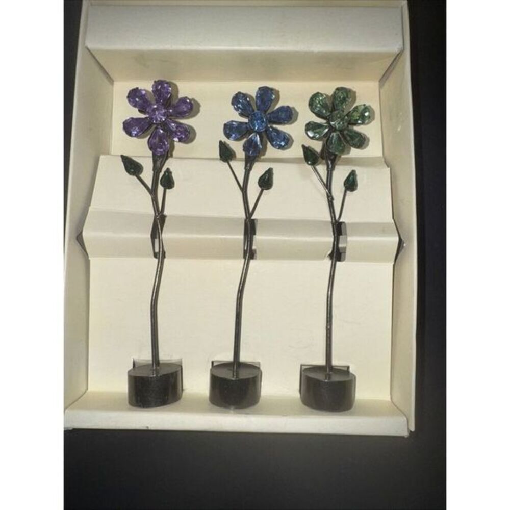 Vintage Set of 3‎ Flower  Photo Holders Pier 1